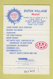 Matchbook Cover - Dutch Village Motel New Castle DE 40 Strike
