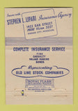 Matchbook Cover - Stephen Lipari Insurance Kansas City MO 40 Strike