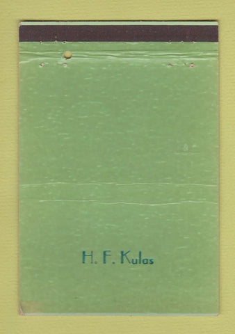 Matchbook Cover - Reynolds Rubber Cleveland OH HF Kulas IMPRINT 40 Strike