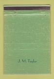 Matchbook Cover - Reynolds Rubber Cleveland OH JM Taylor IMPRINT 40 Strike