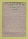 Matchbook Cover - Reynolds Rubber Cleveland OH JM Taylor IMPRINT 40 Strike