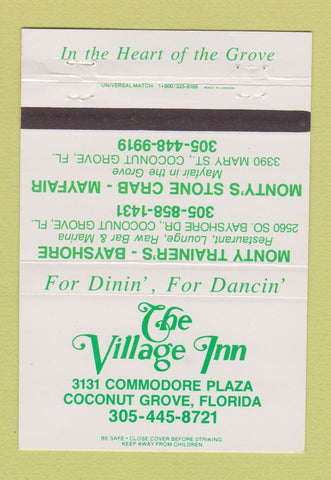 Matchbook Cover - The Village Inn Coconut Grove FL 40 Strike