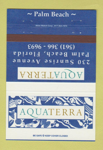 Matchbook Cover - Aquaterra Palm Beach FL 40 Strike