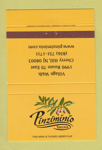 Matchbook Cover - Pinziminio Trattoria Cherry Hill NJ 40 Strike