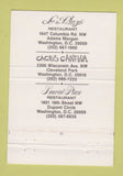 Matchbook Cover - La Plaza Restaurant Washington DC 40 Strike