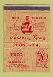 Matchbook Cover - Tolco Tolerton Hammerboards Alliance OH 40 Strike
