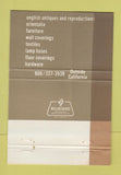 Matchbook Cover - McCune San Francisco CA MISPRINT End of Paper Roll 40 Strike