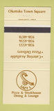 Matchbook Cover - Lazy L Pizza Steak Okotoks AB 30 Strike