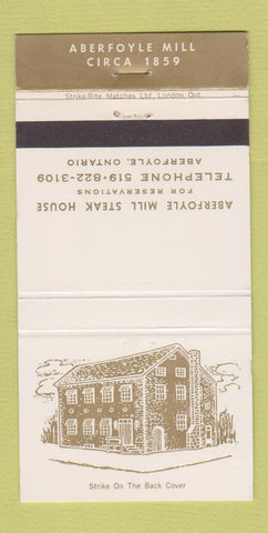 Matchbook Cover - Aberfoyle Mill ON 30 Strike
