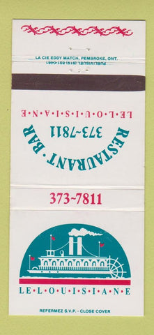 Matchbook Cover - Le Louisiane Restaurant Bar 30 Strike
