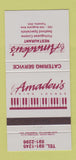 Matchbook Cover - Amadeu's Dining Lounge Restaurant Toronto ON 30 Strike