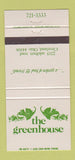 Matchbook Cover - The Greenhouse Cleveland OH 30 Strike