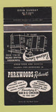 Matchbook Cover - Parkwoods Restaurant BBQ Don Mills ON WEAR 30 Strike