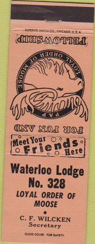 Matchbook Cover - Matchbook Cover Moose Lodge Waterloo IA