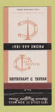 Matchbook Cover - Turf Centre Restaurant Don Mills ON 30 Strike