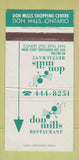 Matchbook Cover - Son Mills Restaurant ON 30 Strike