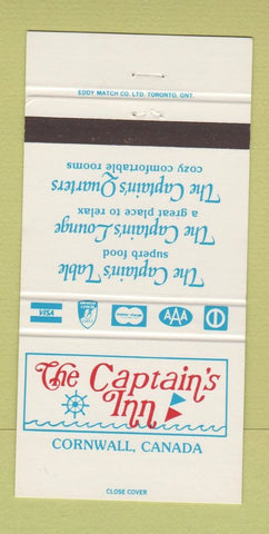 Matchbook Cover - Captain's Inn Cornwall ON 30 Strike