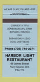 Matchbook Cover - Harbor Light Restaurant Parry Sound ON 30 Strike