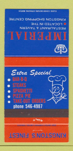 Matchbook Cover - Imperial Restaurant Tavern Kingston ON 30 Strike