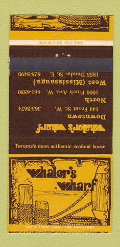 Matchbook Cover - Whaler's Wharf Mississauga ON 30 Strike