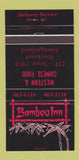 Matchbook Cover - Bamboo Inn Haney BC Chinese 30 Strike