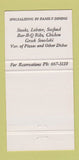 Matchbook Cover - Dion Ysos Restaurant Winnipeg MB 30 Strike