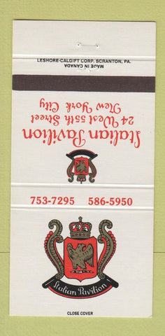Matchbook Cover - Italian Pavilion New York City 30 Strike