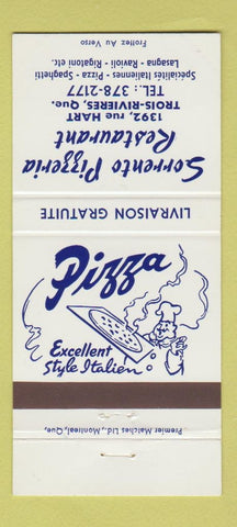 Matchbook Cover - Sorrento Pizza Trois Rivieres QC 30 Strike