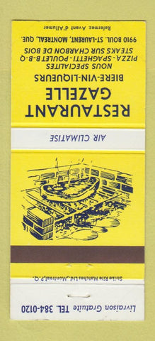 Matchbook Cover - Restaurant Gazelle Montreal QC 30 Strike