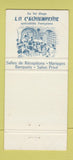 Matchbook Cover - Restaurant Duchesse Anne Montreal QC girlie 30 Strike