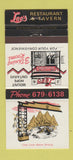 Matchbook Cover - Lee's Restaurant Tavern Mount Hope ON 30 Strike