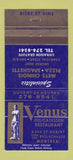 Matchbook Cover - Venus Deli Restaurant Montreal QC 30 Strike