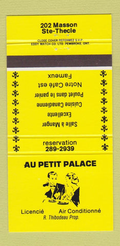 Matchbook Cover - Au Petit Palace Ste Checle QC 30 Strike