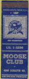 Matchbook Cover - Matchbook Cover Moose Lodge NO TOWN WORN