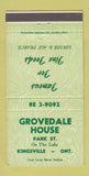 Matchbook Cover - Grovedale House Kingsville ON 30 Strike