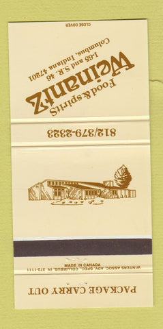 Matchbook Cover - Weinantz Restaurant Columbus IN 30 Strike