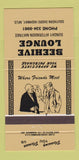 Matchbook Cover - Beehive Lounge Southern Shore Highway NF GOLD 30 Strike