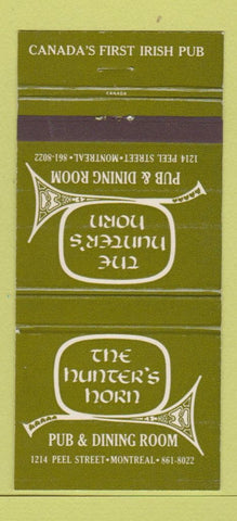 Matchbook Cover - Hunter's Horn Irish Pub Montreal QC 30 Strike