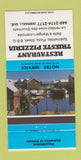 Matchbook Cover - Restaurant Trieste Pizza Disraeli QC 30 Strike