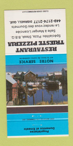 Matchbook Cover - Restaurant Trieste Pizza Disraeli QC 30 Strike