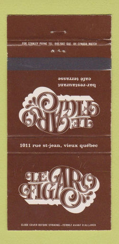 Matchbook Cover - Le Figaro Quebec QC WEAR 30 Strike