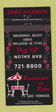 Matchbook Cover - Restaurant du Repos Cafe Terrasse QC 30 Strike
