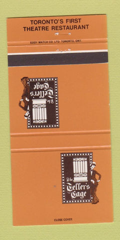 Matchbook Cover - Teller's Cage Toronto ON 30 Strike