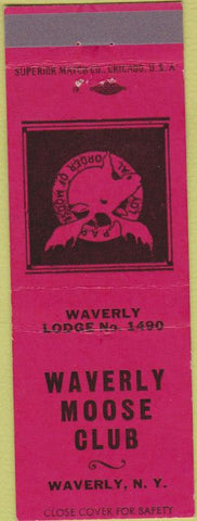 Matchbook Cover - Matchbook Cover Moose Lodge Waverly NY