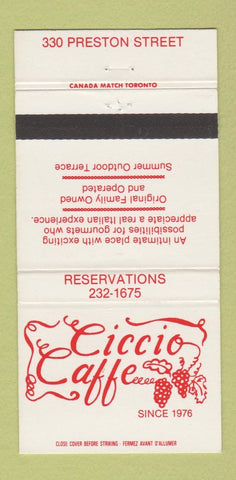Matchbook Cover - Ciccio Caffe 30 Strike