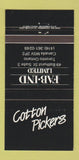 Matchbook Cover - Cotton Pickers Toronto ON 30 Strike