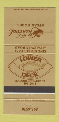 Matchbook Cover - Charcoal Steak House Lower Deck 30 Strike