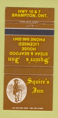 Matchbook Cover - Squire's Inn Steak Seafood Brampton ON 30 Strike