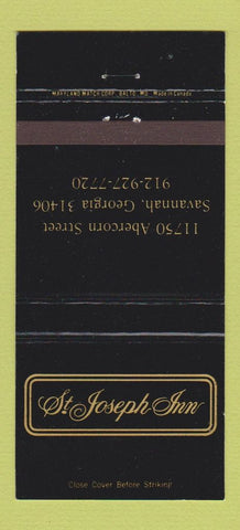 Matchbook Cover - St Joseph Inn Savannah GA 30 Strike