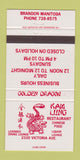 Matchbook Cover - Kam Lung Chinese Restaurant Brandon MB 30 Strike